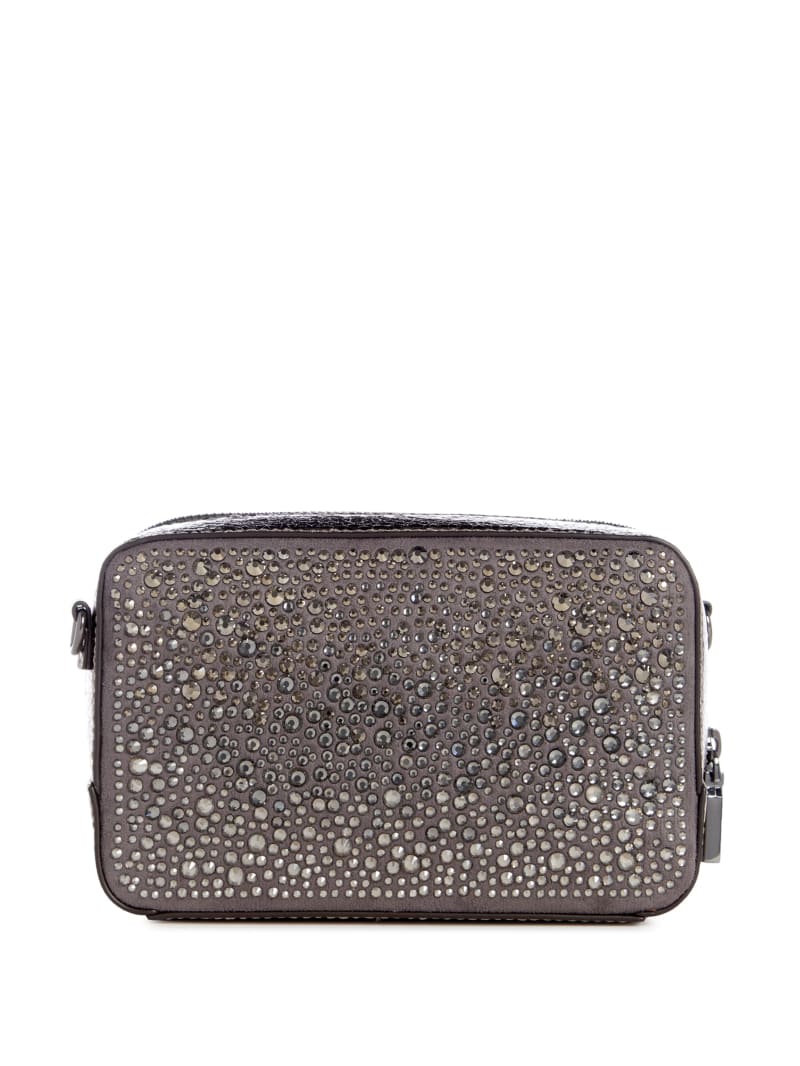 Guess Lua Rhinestone Mini Crossbody - Pewter Guess Lua Rhinestone Mini Crossbody - Pewter