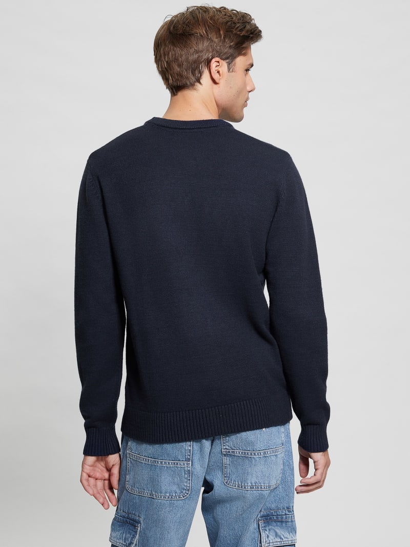 Guess Eco Liam Bear Sweater - Bleu éLéGant Guess Eco Liam Bear Sweater - Bleu éLéGant