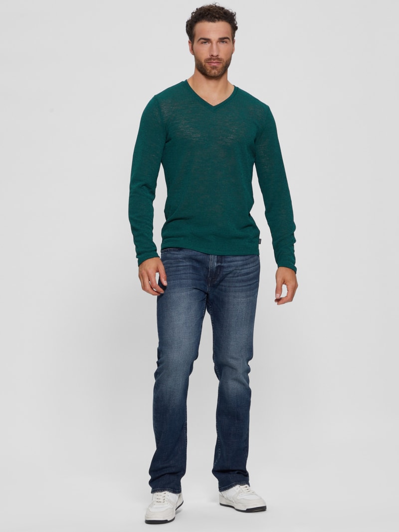 Guess Long-Sleeve Gauze Tee - Dark Jade Guess Long-Sleeve Gauze Tee - Dark Jade