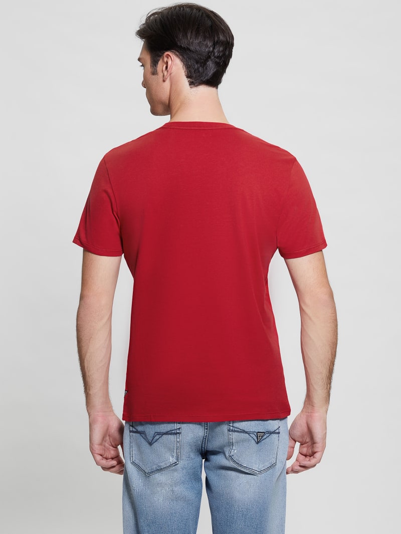 Guess Eco Metallic-Accented Tee - Chili Red Guess Eco Metallic-Accented Tee - Chili Red