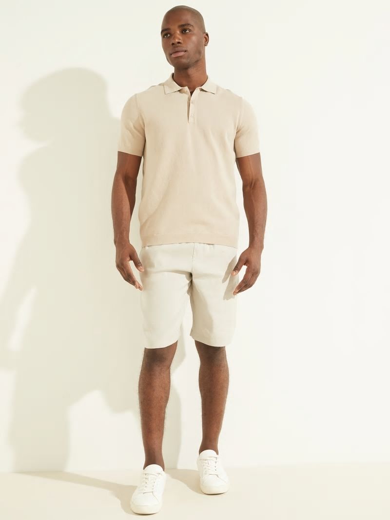 Guess Formal Performance Sweater Polo - Pasadena Stone Guess Formal Performance Sweater Polo - Pasadena Stone