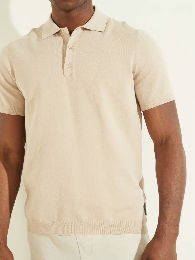 Guess Formal Performance Sweater Polo - Pasadena Stone Guess Formal Performance Sweater Polo - Pasadena Stone