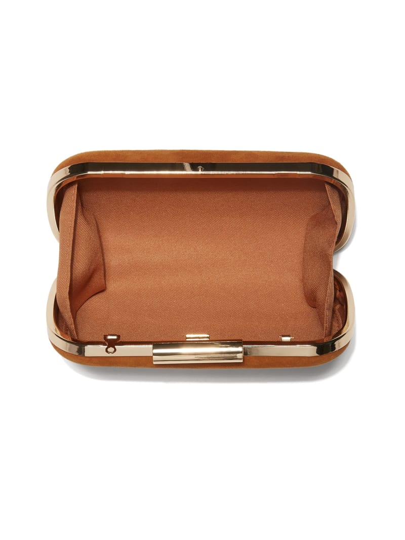 Guess Suede Leather Clutch - Cognac Guess Suede Leather Clutch - Cognac