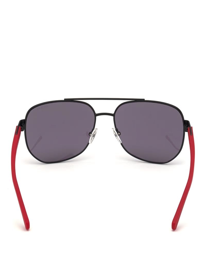 Guess Marlon Navigator Sunglasses - Black Guess Marlon Navigator Sunglasses - Black
