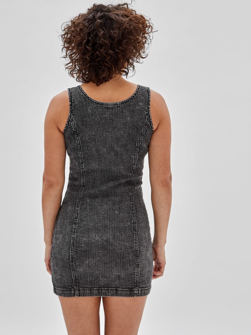 Guess GUESS Originals Zip Dress - Light Blk Wash Guess GUESS Originals Zip Dress - Light Blk Wash