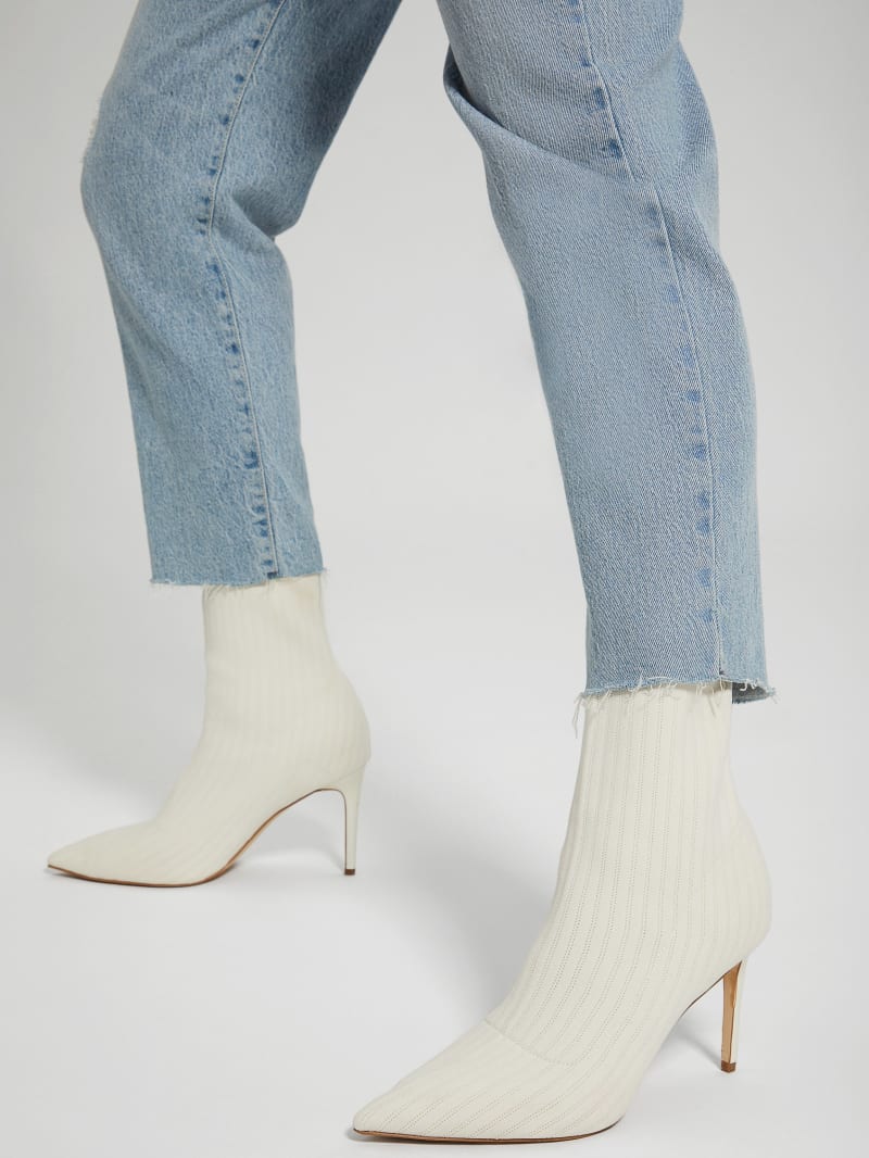 Guess Dallyna Knit Sock Bootie - Ivory 150 Guess Dallyna Knit Sock Bootie - Ivory 150