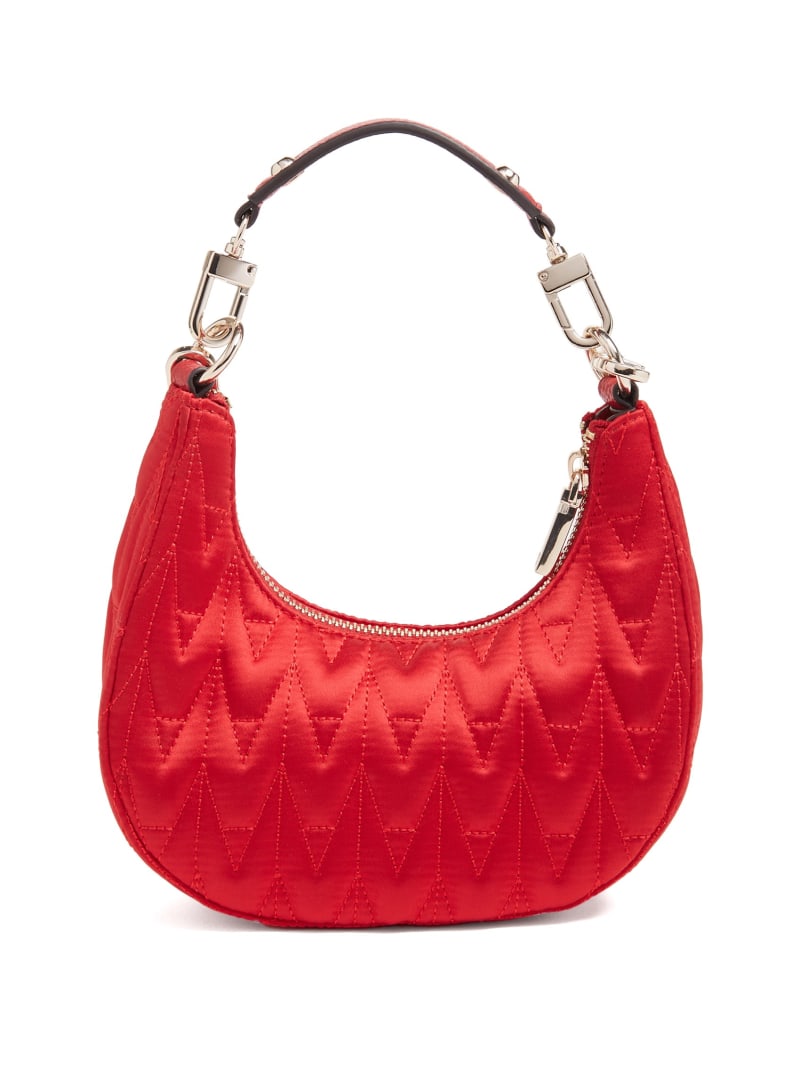 Guess Golden Rock Mini Crescent Hobo Bag - Red Guess Golden Rock Mini Crescent Hobo Bag - Red