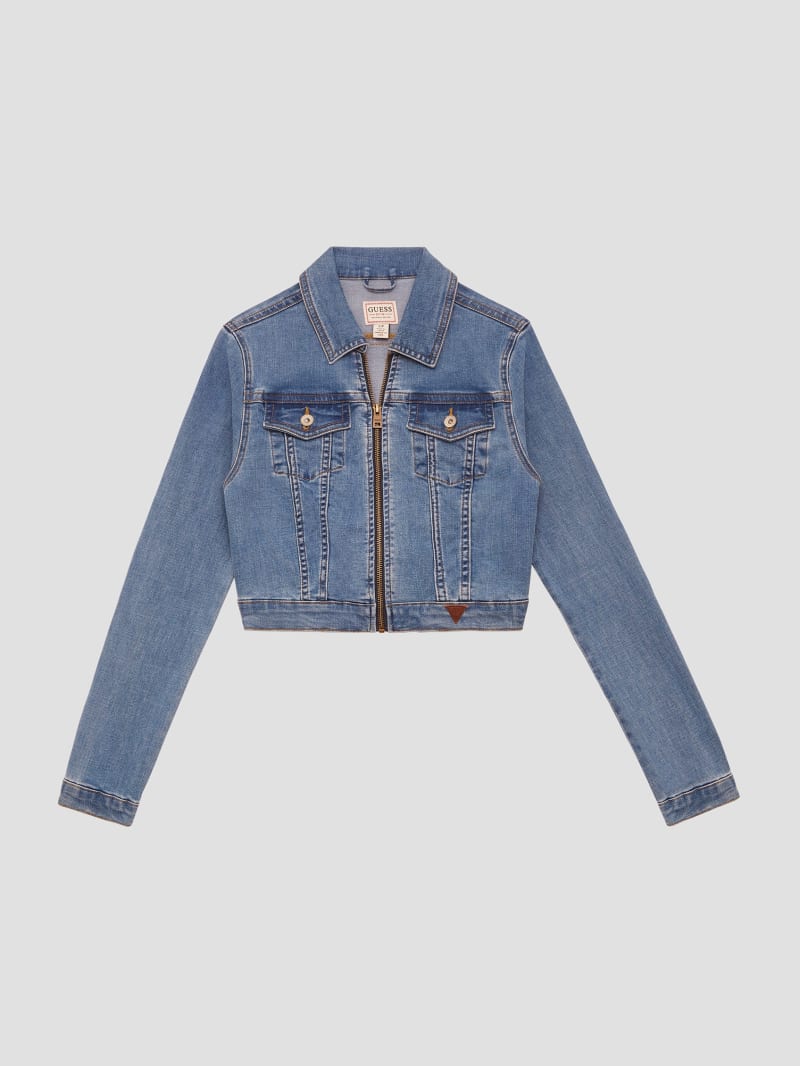 Guess Sexy Crop Denim Jacket - Boca Blue Guess Sexy Crop Denim Jacket - Boca Blue
