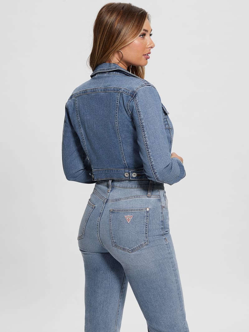 Guess Sexy Crop Denim Jacket - Boca Blue Guess Sexy Crop Denim Jacket - Boca Blue