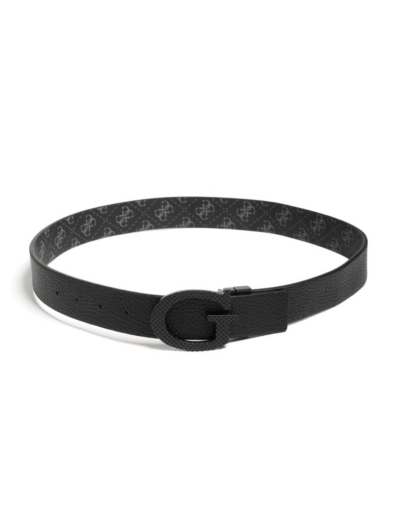 Guess Reversible Charcoal Quattro G Belt - Black Snakeskin Guess Reversible Charcoal Quattro G Belt - Black Snakeskin
