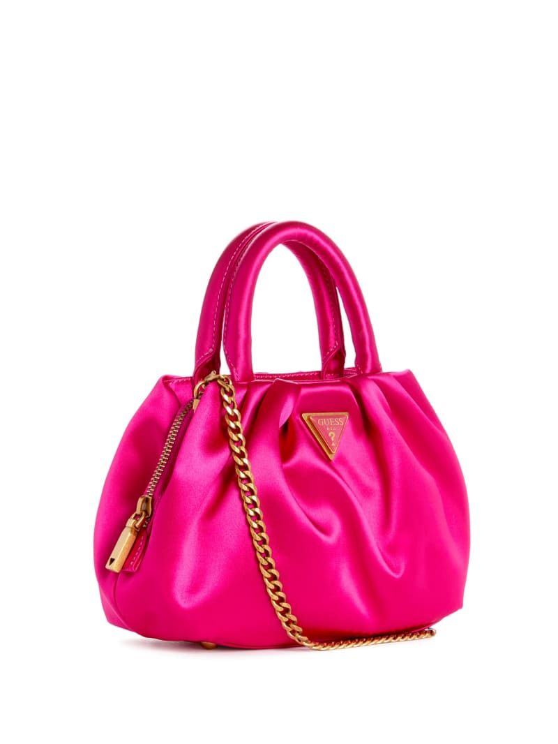Guess Tori Satin Mini Frame Satchel - Fuchsia Guess Tori Satin Mini Frame Satchel - Fuchsia