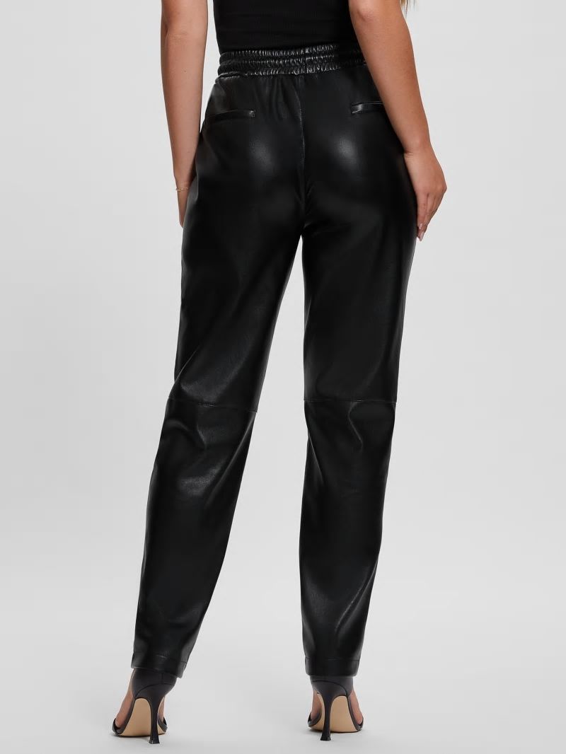 Guess Viola Faux-Leather Joggers - Black Guess Viola Faux-Leather Joggers - Black