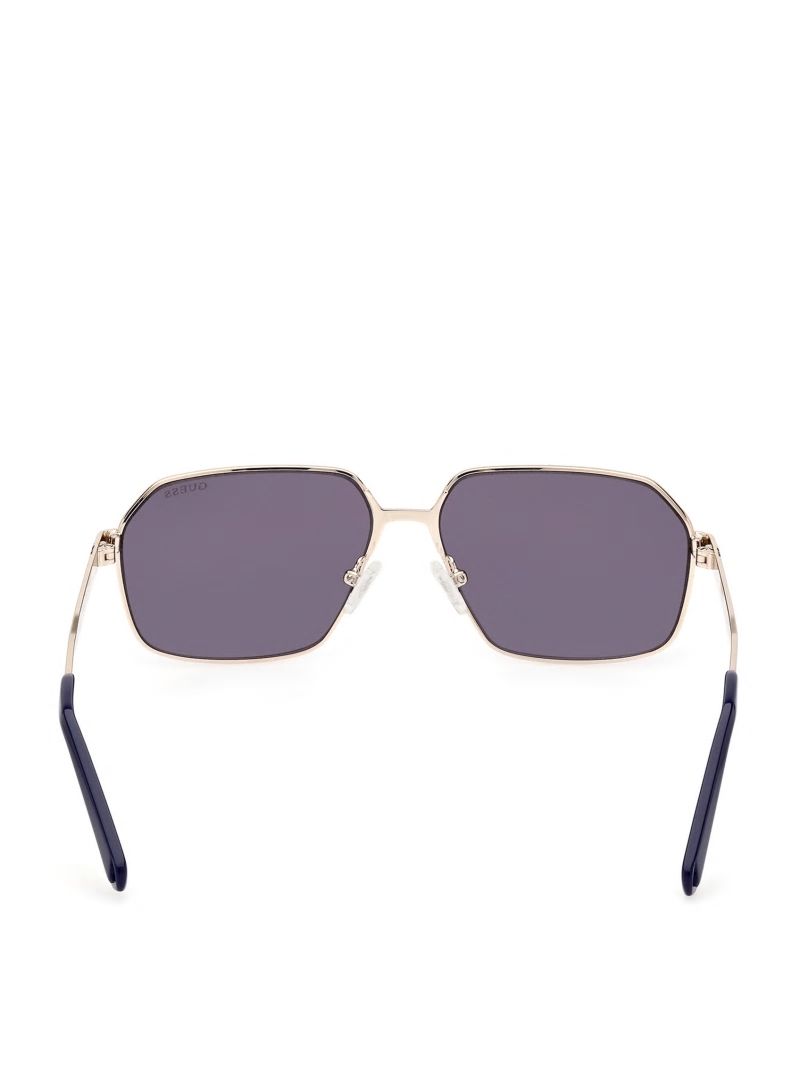 Guess Otto Navigator Metal Sunglasses - 32v Gold Guess Otto Navigator Metal Sunglasses - 32v Gold