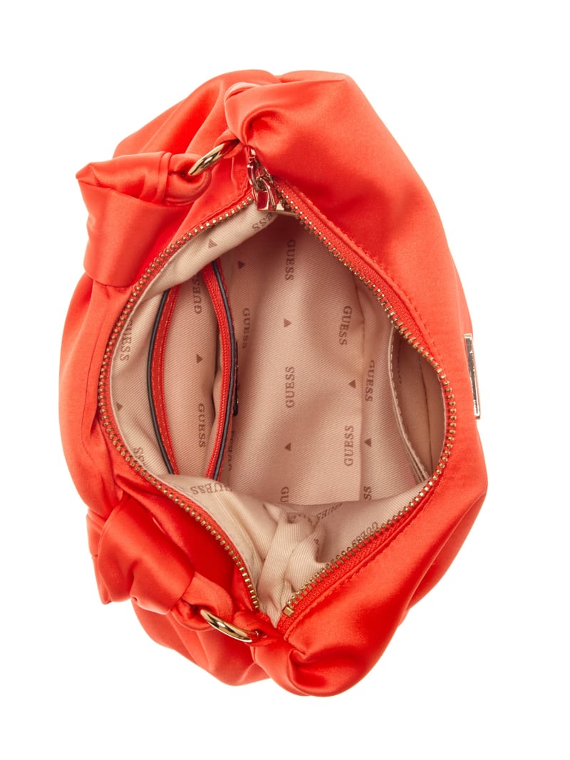 Guess Velina Satin Hobo Bag - Orange Guess Velina Satin Hobo Bag - Orange
