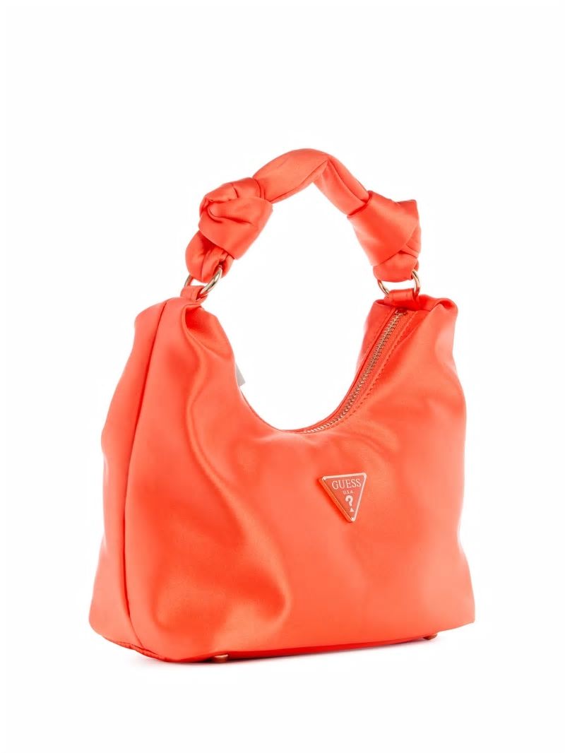 Guess Velina Satin Hobo Bag - Orange Guess Velina Satin Hobo Bag - Orange