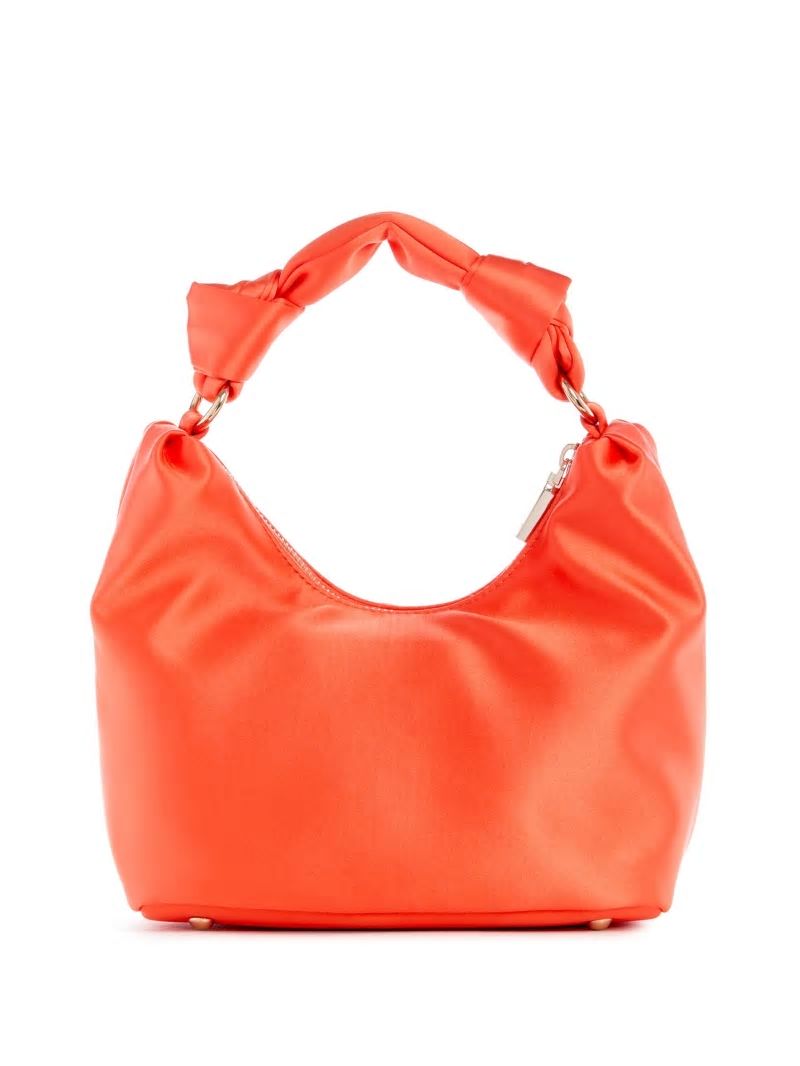 Guess Velina Satin Hobo Bag - Orange Guess Velina Satin Hobo Bag - Orange