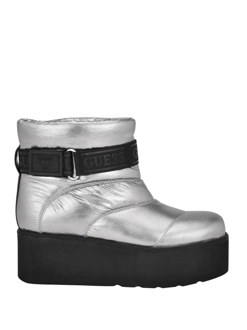 Guess Jilona Metallic Platform Fur Booties - Pewter Guess Jilona Metallic Platform Fur Booties - Pewter