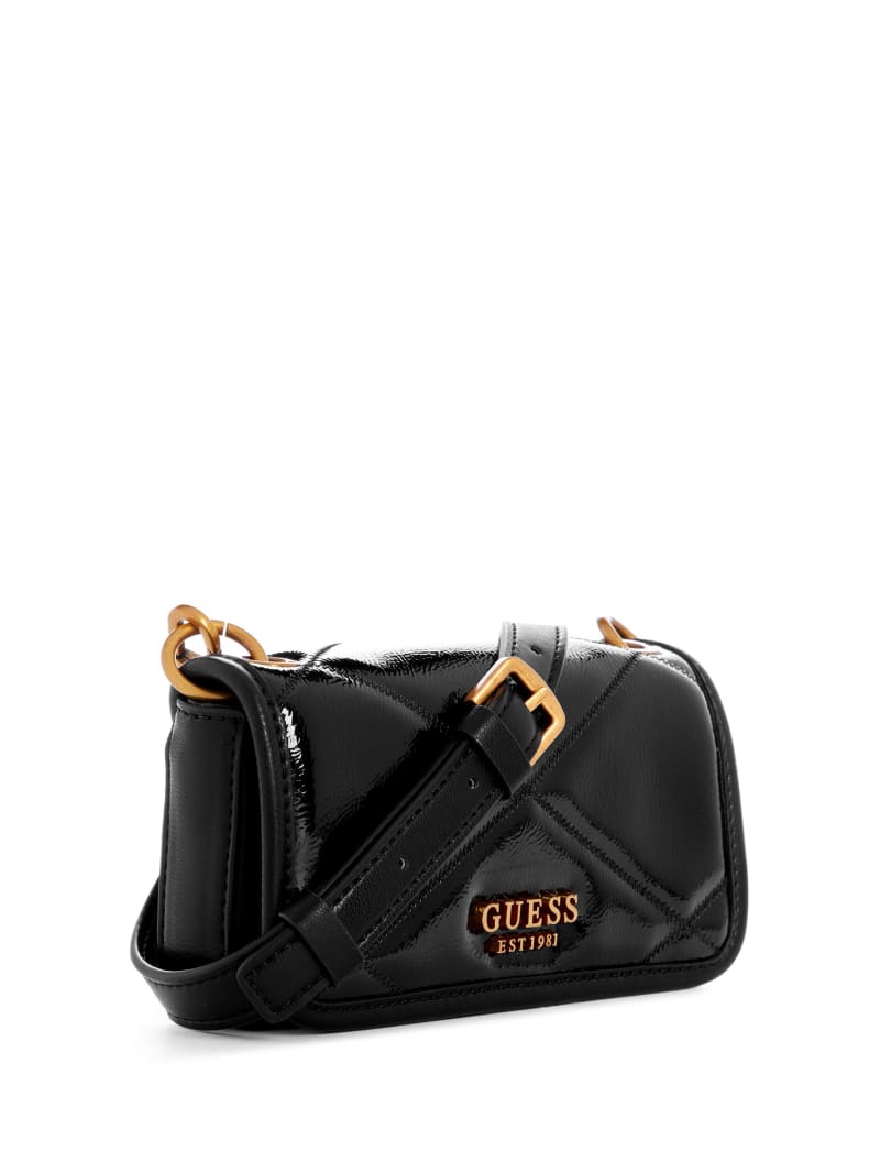 Guess Cilian Quilted Mini Crossbody - Black Guess Cilian Quilted Mini Crossbody - Black
