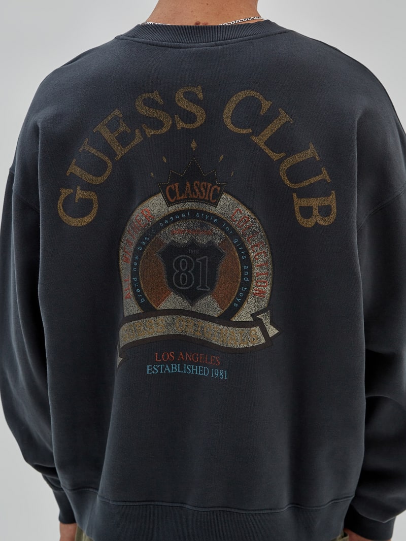 Guess GUESS Originals Varsity Crewneck - Jet Black Multi Guess GUESS Originals Varsity Crewneck - Jet Black Multi