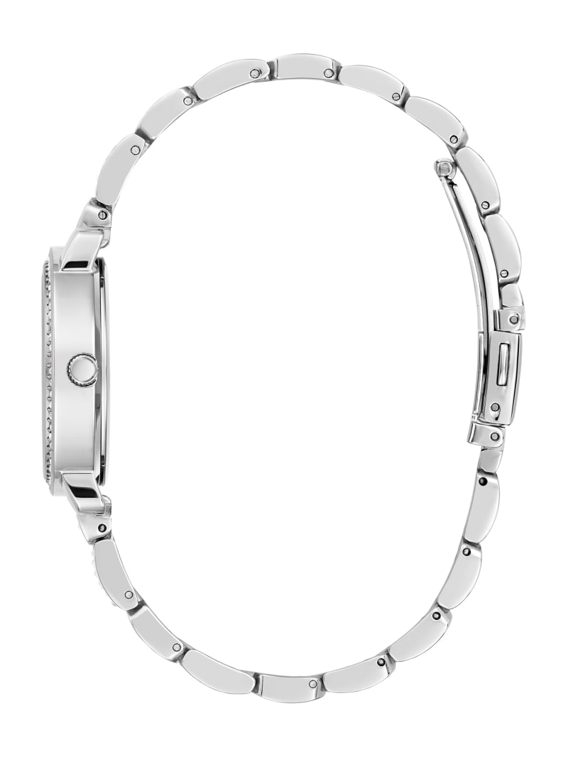 Guess Silver-Tone Crystal Analog Watch - Silver Guess Silver-Tone Crystal Analog Watch - Silver
