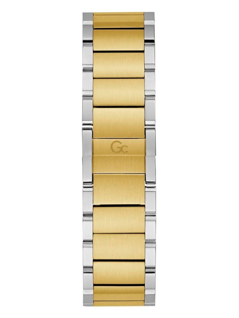 Guess Gc Two-Tone Metal and Green Analog Watch - Gold Guess Gc Two-Tone Metal and Green Analog Watch - Gold