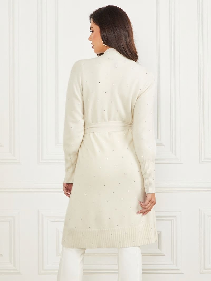 Guess Elien Cashmere Crystal Cardigan - Pale Pearl Guess Elien Cashmere Crystal Cardigan - Pale Pearl