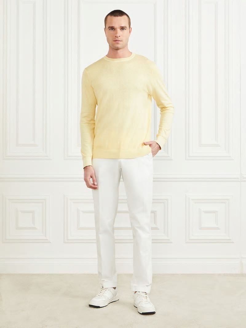 Guess Essential Crewneck Sweater - Creamy Yellow Guess Essential Crewneck Sweater - Creamy Yellow