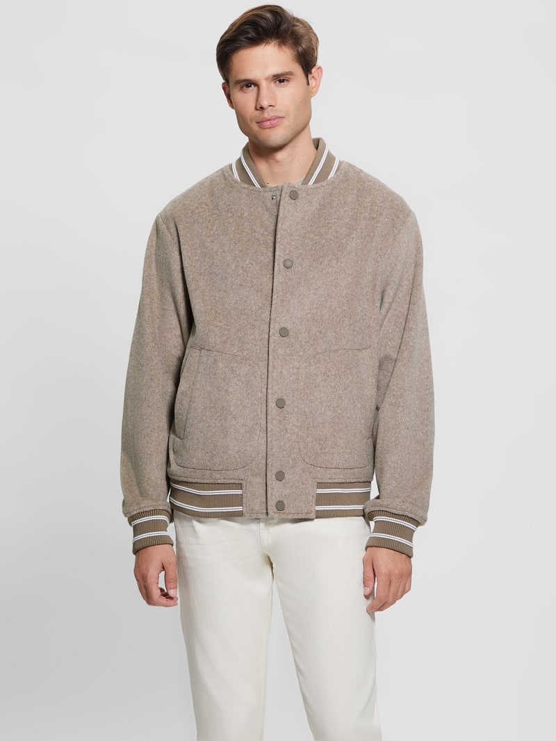 Guess Eco Flight Jacket - Silk Taupe Multi Guess Eco Flight Jacket - Silk Taupe Multi