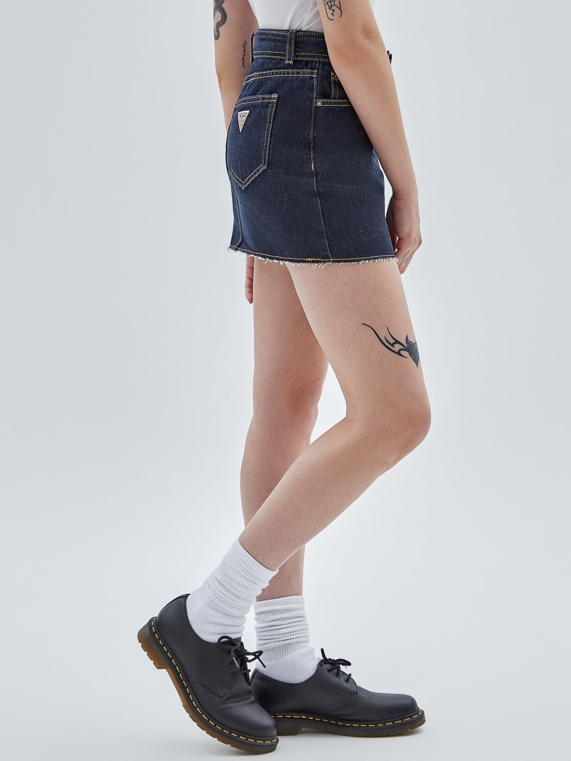 Guess GUESS Originals Belted Denim Skirt - Go Vintage Dark Wash Guess GUESS Originals Belted Denim Skirt - Go Vintage Dark Wash