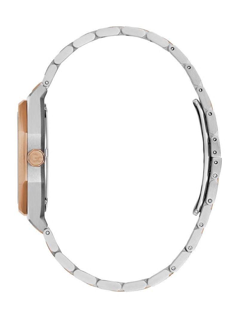 Guess Gc Rose Gold and Silver-Tone Crystal Analog Watch - Rose Gold Guess Gc Rose Gold and Silver-Tone Crystal Analog Watch - Rose Gold