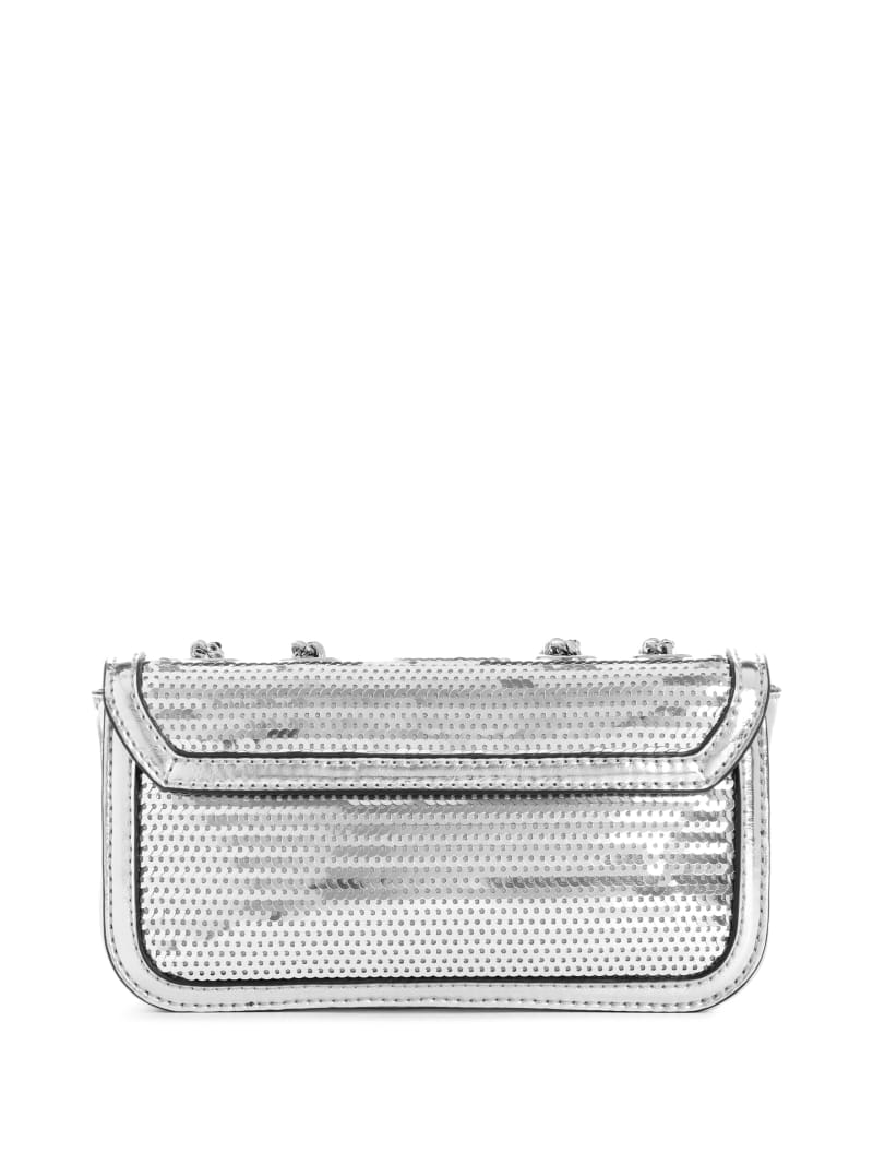 Guess Kaska Metallic Mini Crossbody - Silver Guess Kaska Metallic Mini Crossbody - Silver