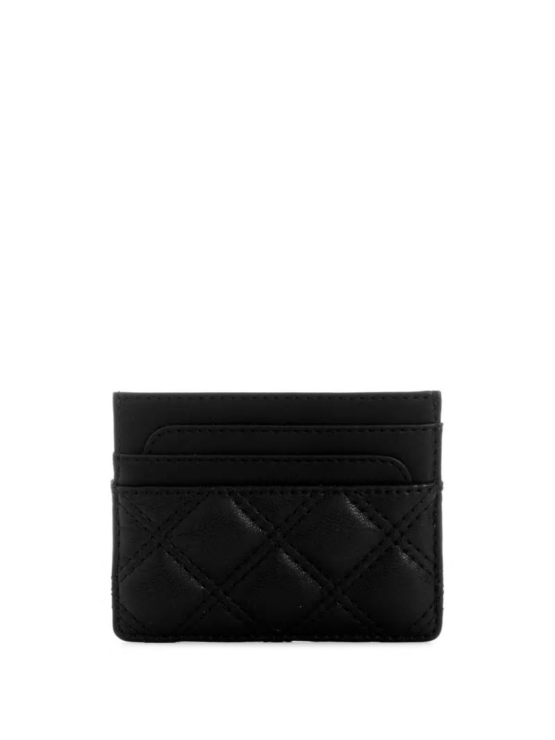 Guess Giully Quilted Card Holder - Black Guess Giully Quilted Card Holder - Black