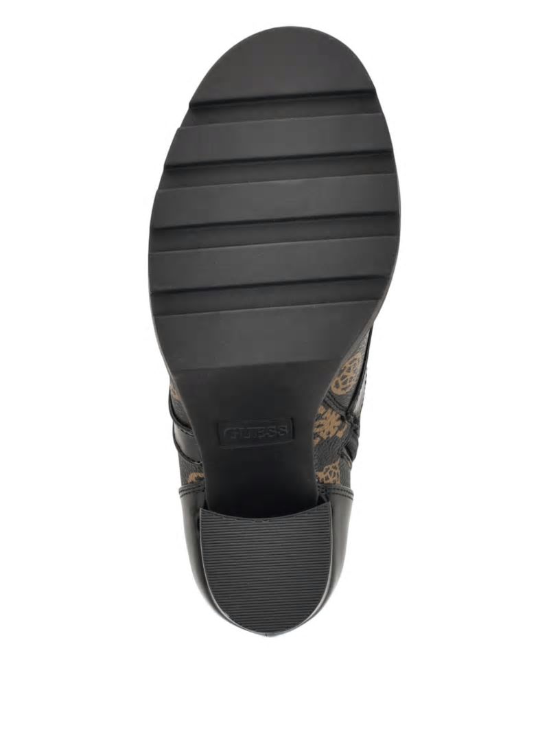 Guess Neadyn Lace-Up Heeled Moto Booties - Black 002 Guess Neadyn Lace-Up Heeled Moto Booties - Black 002