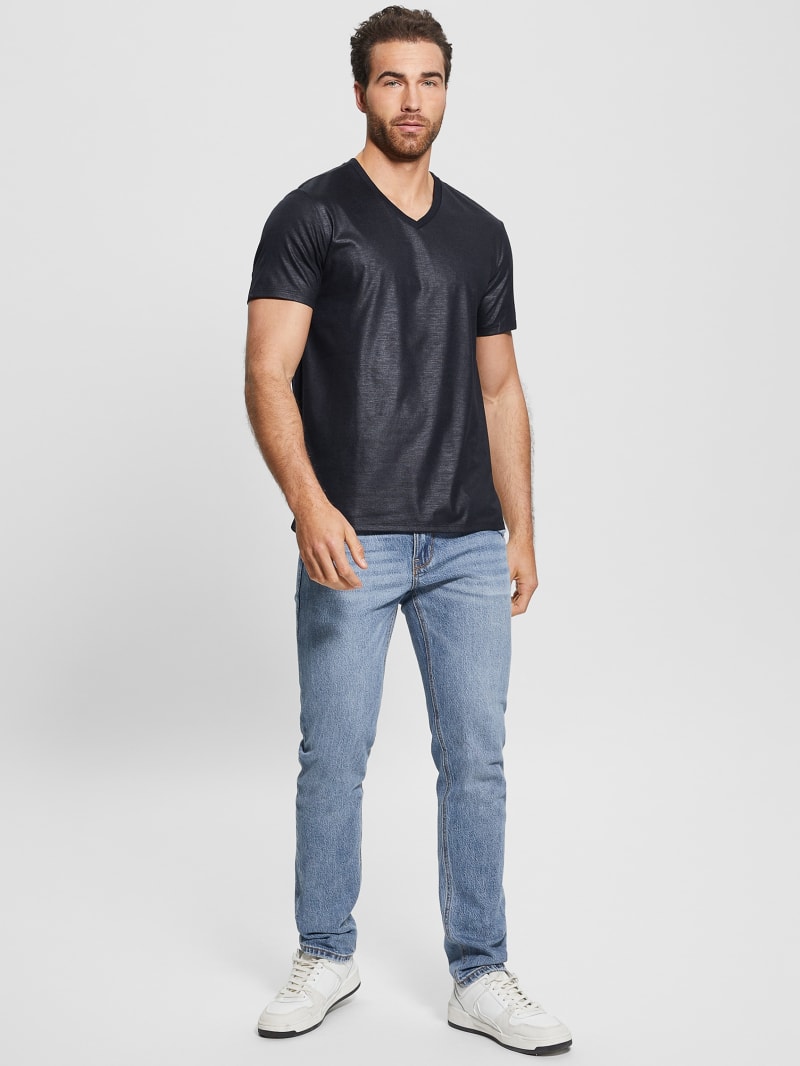 Guess Mason Yoke V-Neck Tee - Bleu éLéGant Guess Mason Yoke V-Neck Tee - Bleu éLéGant