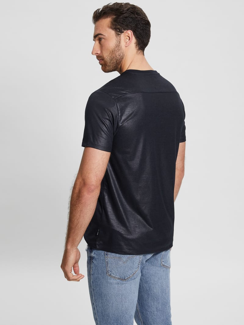 Guess Mason Yoke V-Neck Tee - Bleu éLéGant Guess Mason Yoke V-Neck Tee - Bleu éLéGant