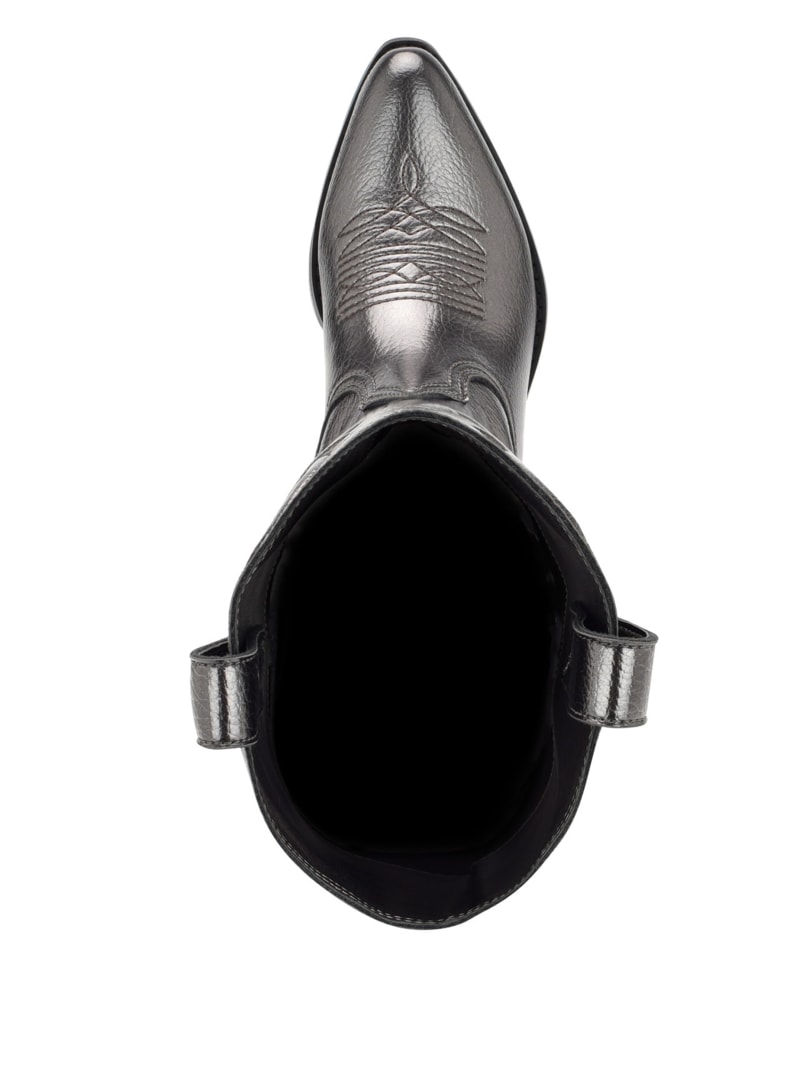Guess Ginnifer Knee-High Cowboy Boots - Gunmetal Guess Ginnifer Knee-High Cowboy Boots - Gunmetal