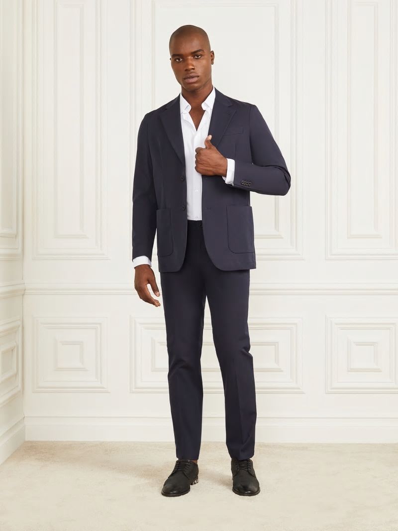 Guess Gary Patch Blazer - Bleu éLéGant Guess Gary Patch Blazer - Bleu éLéGant