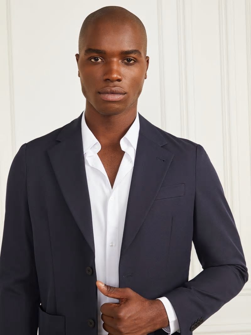 Guess Gary Patch Blazer - Bleu éLéGant Guess Gary Patch Blazer - Bleu éLéGant