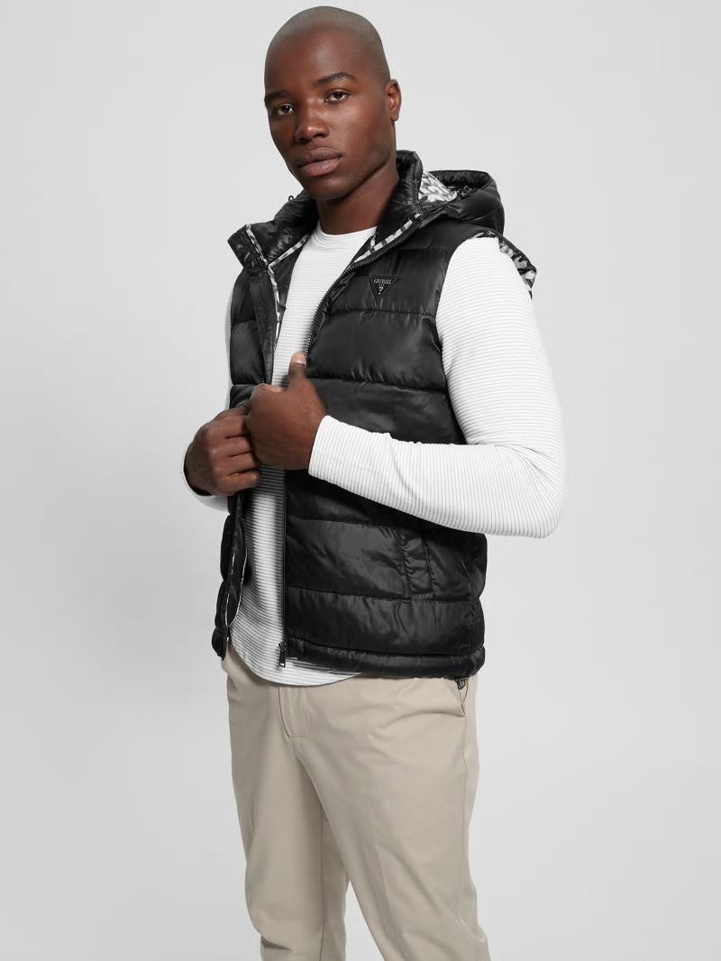 Guess Eco Super Light Puffer Vest - Black Guess Eco Super Light Puffer Vest - Black