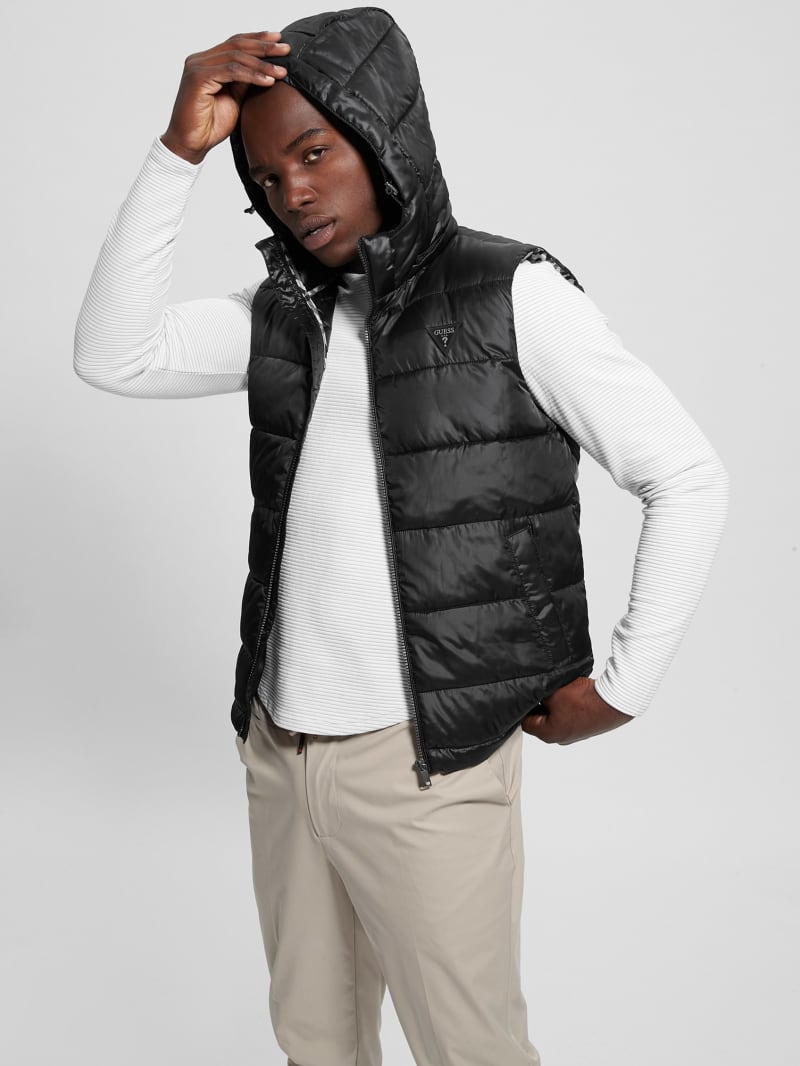 Guess Eco Super Light Puffer Vest - Black Guess Eco Super Light Puffer Vest - Black