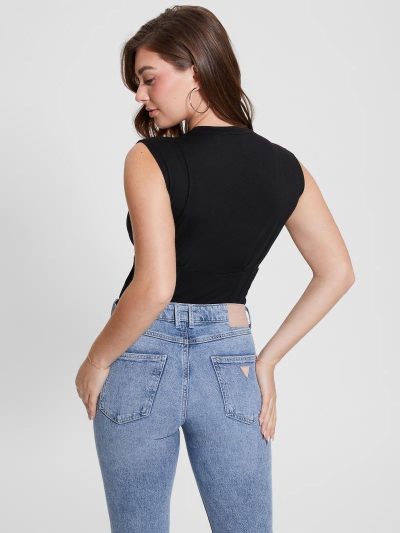 Guess Tiger Roses Corset Tee - Black Guess Tiger Roses Corset Tee - Black