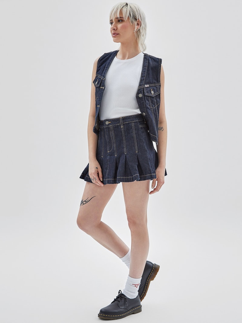 Guess GUESS Originals Denim Vest - Go Vintage Dark Wash Guess GUESS Originals Denim Vest - Go Vintage Dark Wash