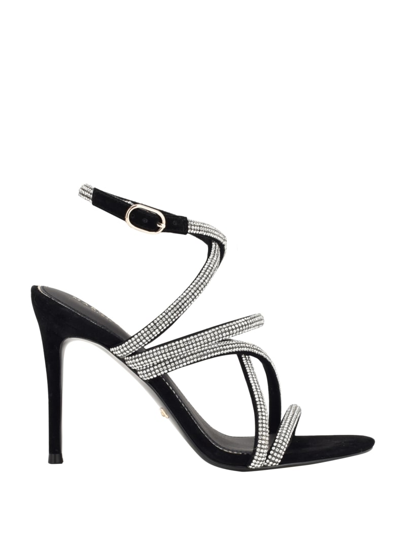 Guess Kentas Strappy Sandal - Blk Suede Guess Kentas Strappy Sandal - Blk Suede