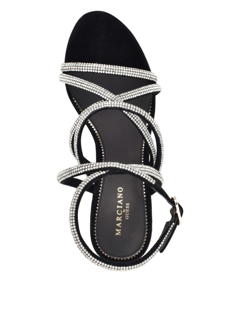 Guess Kentas Strappy Sandal - Blk Suede Guess Kentas Strappy Sandal - Blk Suede