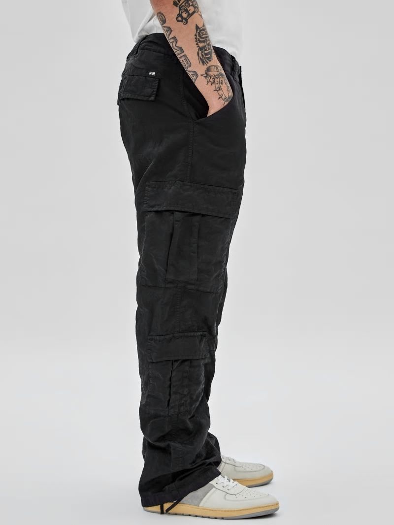 Guess GUESS Originals Nylon Cargo Pants - Jet Black Multi Guess GUESS Originals Nylon Cargo Pants - Jet Black Multi