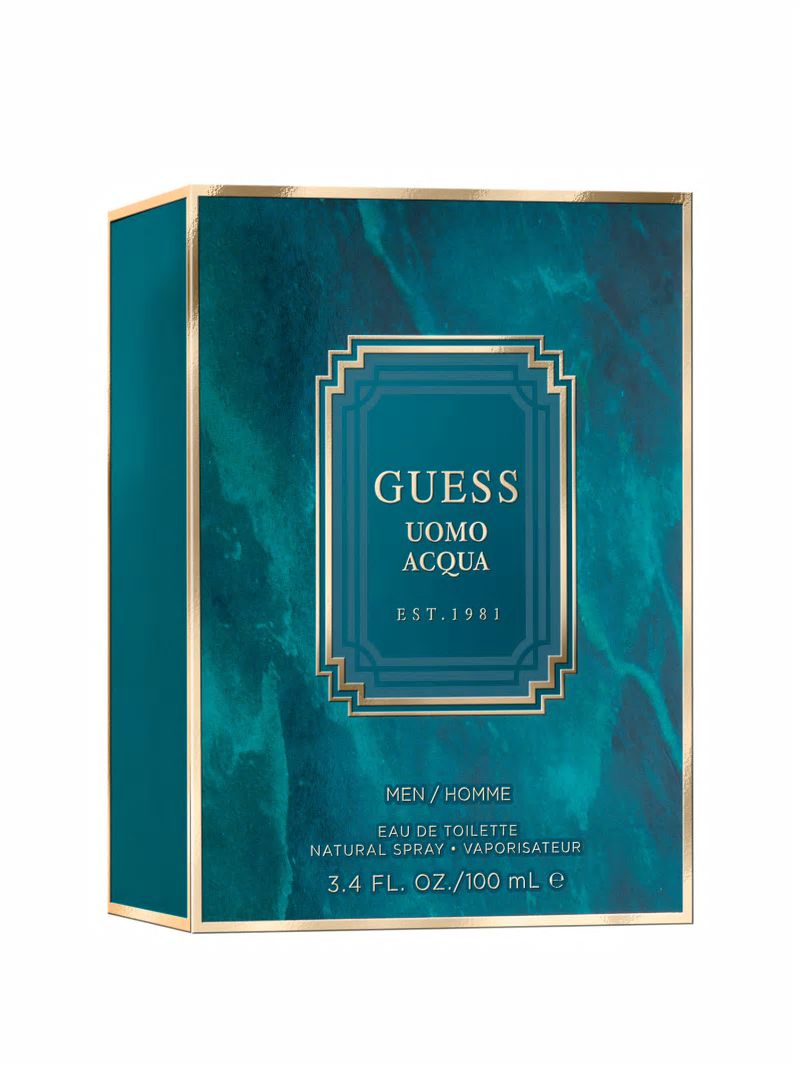 Guess GUESS Uomo Acqua Eau de Toilette, 3.4 oz - Silver/Navy Guess GUESS Uomo Acqua Eau de Toilette, 3.4 oz - Silver/Navy
