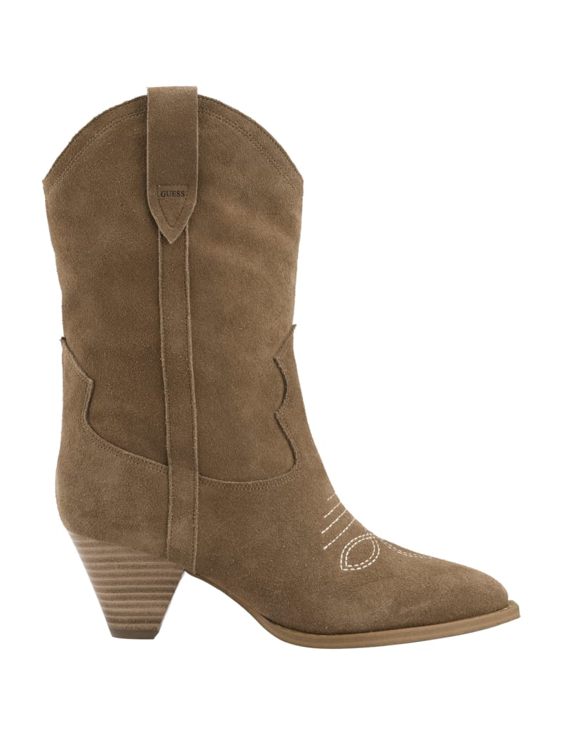 Guess Odilia Cowboy Boots - Medium Brown Guess Odilia Cowboy Boots - Medium Brown