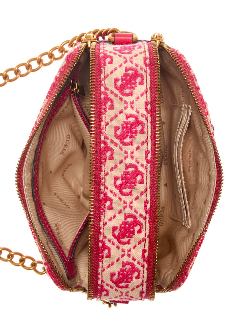 Guess Izzy Jacquard Logo Camera Bag - Pink Guess Izzy Jacquard Logo Camera Bag - Pink