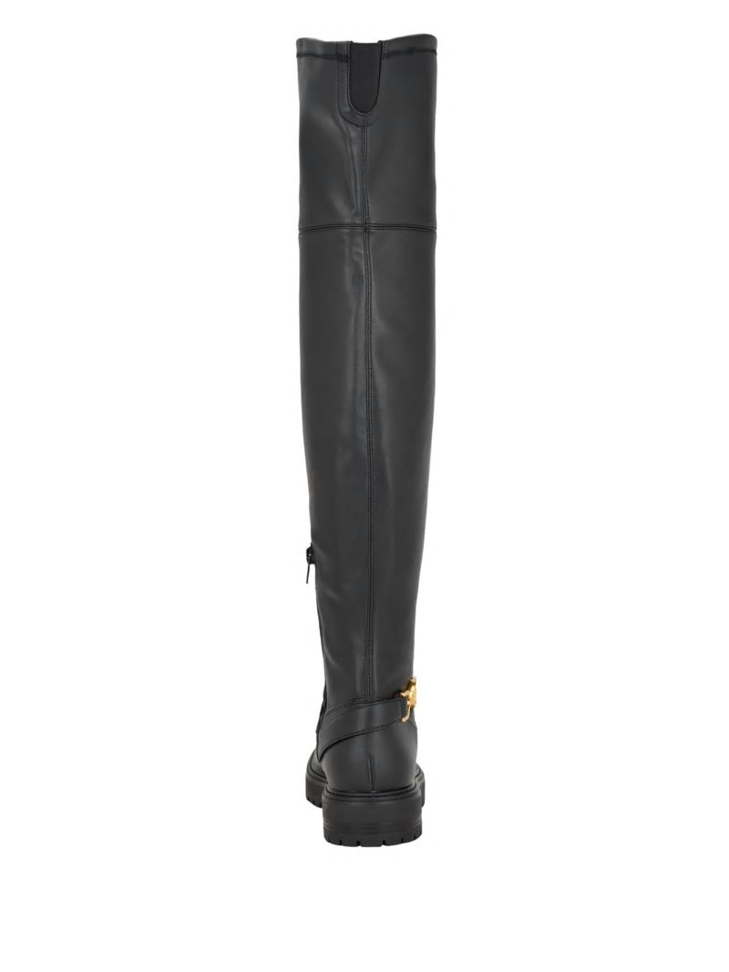 Guess Jellio Buckle Knee-High Boots - Black 001 Guess Jellio Buckle Knee-High Boots - Black 001