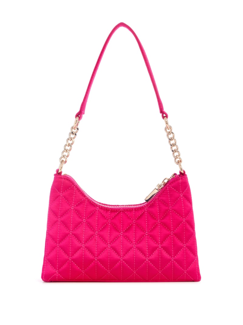 Guess Velina Quilted Satin Mini Shoulder Bag - Pink Guess Velina Quilted Satin Mini Shoulder Bag - Pink